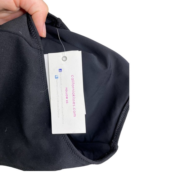 California Kisses Girl's Junior Leotard Knotted Up Dance Workout Black Sz S NWT - Picture 9 of 9